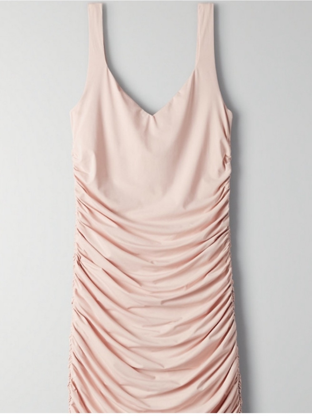Aritzia Babaton Pink Ruched Tank Dress - Picture 10 of 10